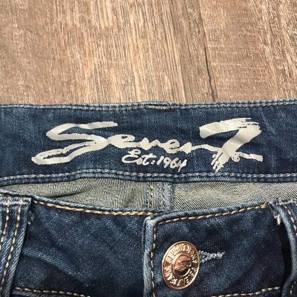 Seven7 Distressed Rhinestone Embellished Jeans 4 - Picture 5 of 8